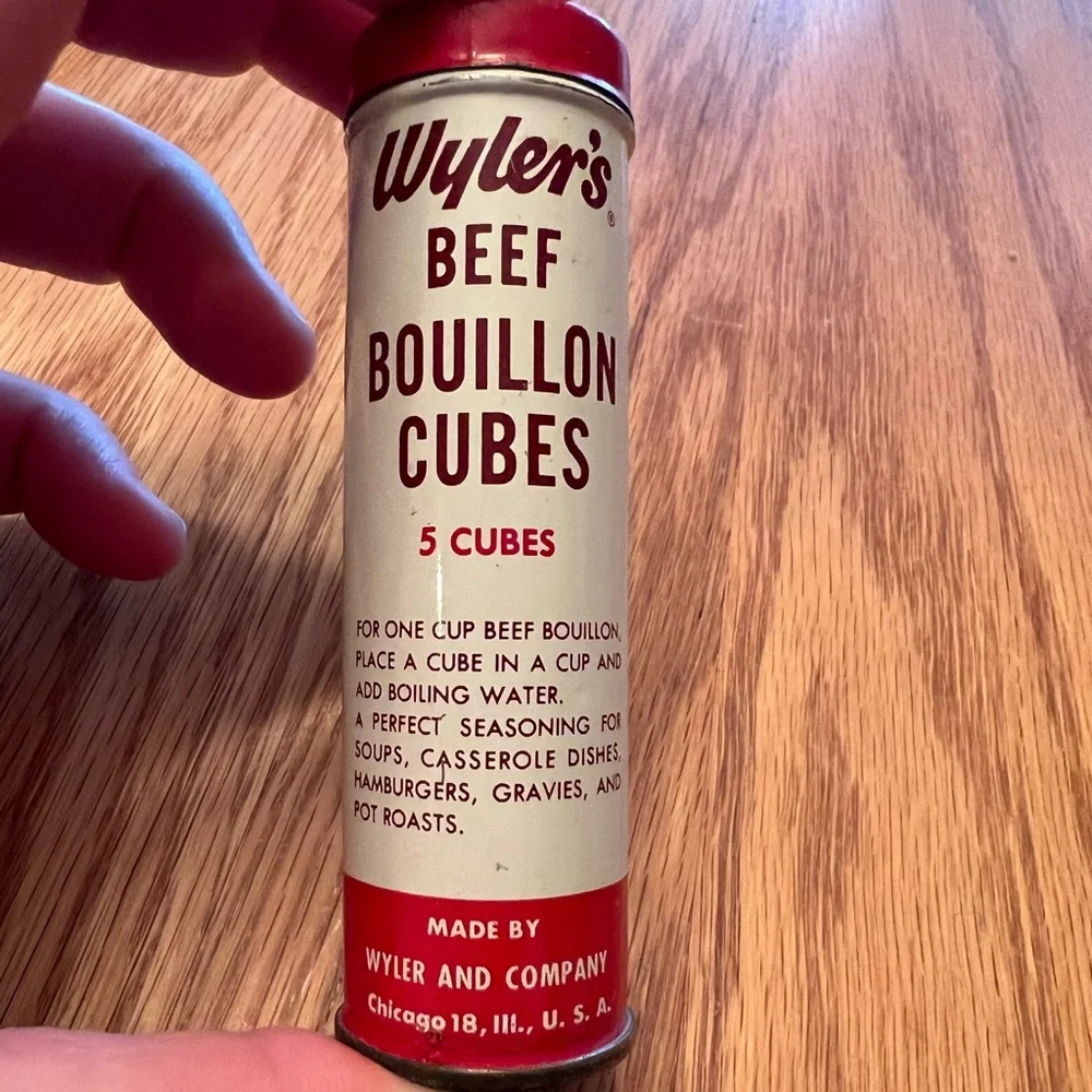 Vintage Wyler's Beef Bouillon Cubes Container